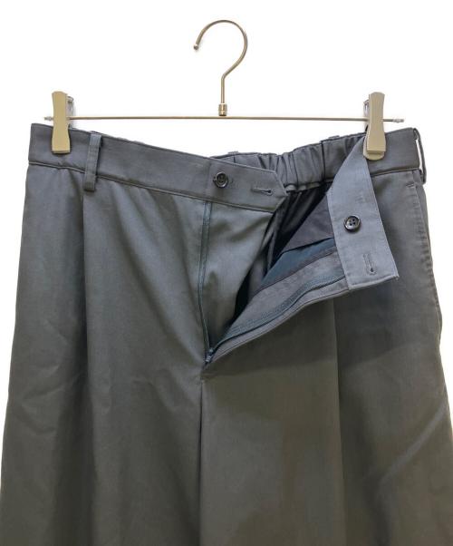Graphpaper（グラフペーパー）Graphpaper (グラフペーパー) ワイドスラックス Scale Off Wool Wide Slacks グレー サイズ:1の古着・服飾アイテム