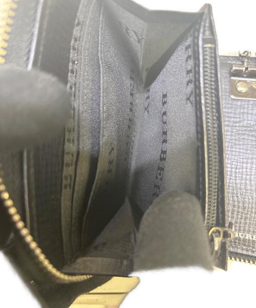 BURBERRY（バーバリー）BURBERRY (バーバリー) 5連キーチェーン付2つ折り財布 ブラックの古着・服飾アイテム