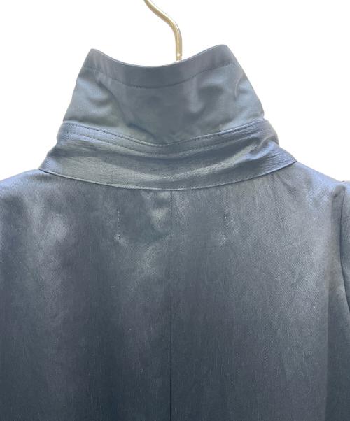 TOGA PULLA（トーガ プルラ）TOGA PULLA (トーガ プルラ) サテン ギャザー シャツドレス ネイビー サイズ:36 未使用品の古着・服飾アイテム