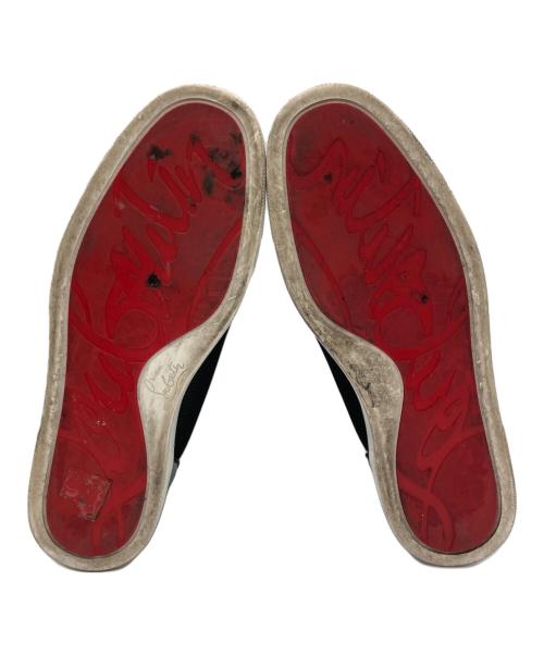 Christian Louboutin（クリスチャン・ルブタン）Christian Louboutin (クリスチャン・ルブタン) ハイカットスニーカー ブラック×シルバー サイズ:401/2の古着・服飾アイテム
