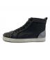Christian Louboutin (クリスチャン・ルブタン) ハイカットスニーカー ブラック×シルバー サイズ:401/2：28000円