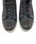 中古・古着 Christian Louboutin (クリスチャン・ルブタン) ハイカットスニーカー ブラック×シルバー サイズ:401/2：28000円