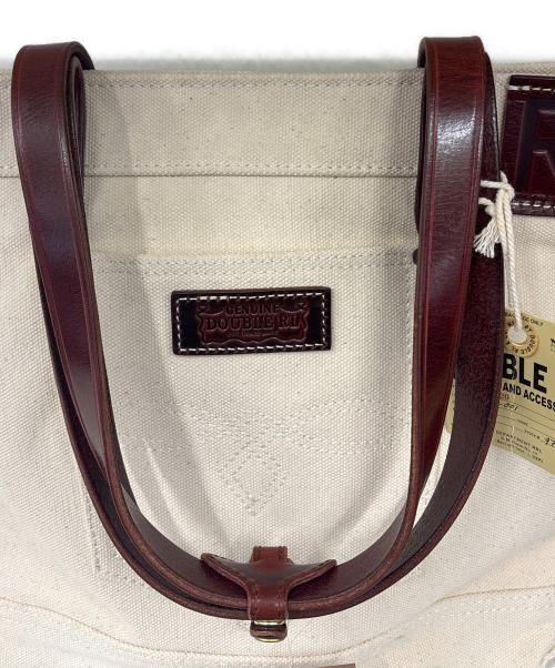 RRL（ダブルアールエル）RRL (ダブルアールエル) レザートリム ツイル トート ベージュ×ブラウン 未使用品の古着・服飾アイテム
