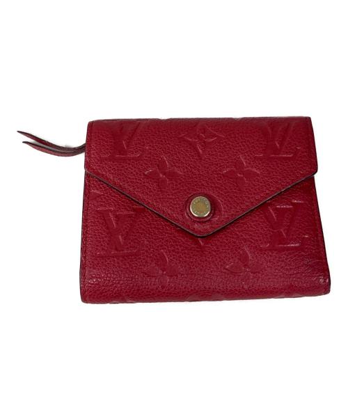 LOUIS VUITTON（ルイ ヴィトン）LOUIS VUITTON (ルイ ヴィトン) 3つ折り財布　アンプラント ポルトフォイユヴィクトリーヌ レッドの古着・服飾アイテム