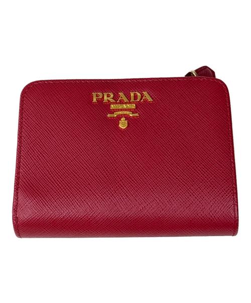 PRADA（プラダ）PRADA (プラダ) 2つ折り財布 レッドの古着・服飾アイテム