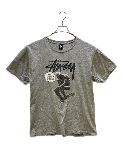 stussy（ステューシー）stussy (ステューシー) 半袖カットソー グレー サイズ:Lの古着・服飾アイテム