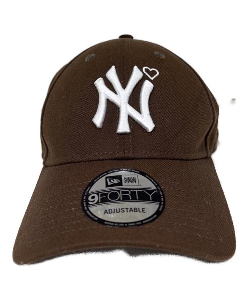 New Era（ニューエラ）New Era (ニューエラ) BASICKS (ベイシックス) キャップ　9 FORTY Yankees Heart Embroidery Cap ブラウンの古着・服飾アイテム