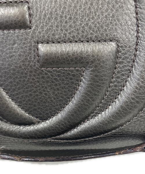 GUCCI（グッチ）GUCCI (グッチ) チェーンショルダーバッグ　インターロッキング メタリックグレーの古着・服飾アイテム