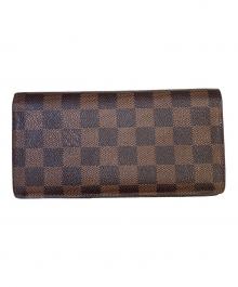 LOUIS VUITTON（ルイ ヴィトン）の古着「長財布　ポルトフォイユ ブラザ」｜ブラウン