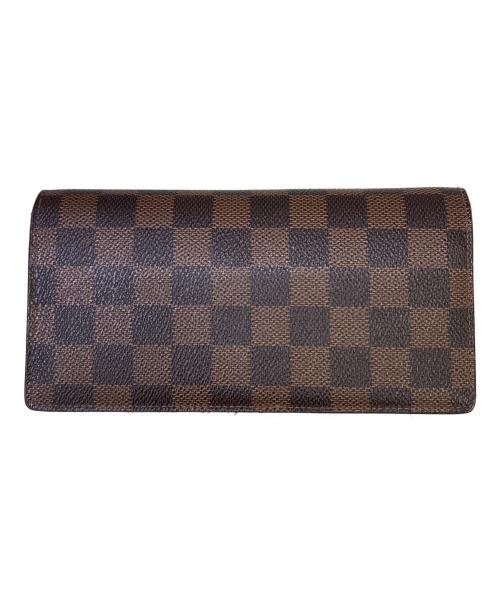 LOUIS VUITTON（ルイ ヴィトン）LOUIS VUITTON (ルイ ヴィトン) 長財布　ポルトフォイユ ブラザ ブラウンの古着・服飾アイテム