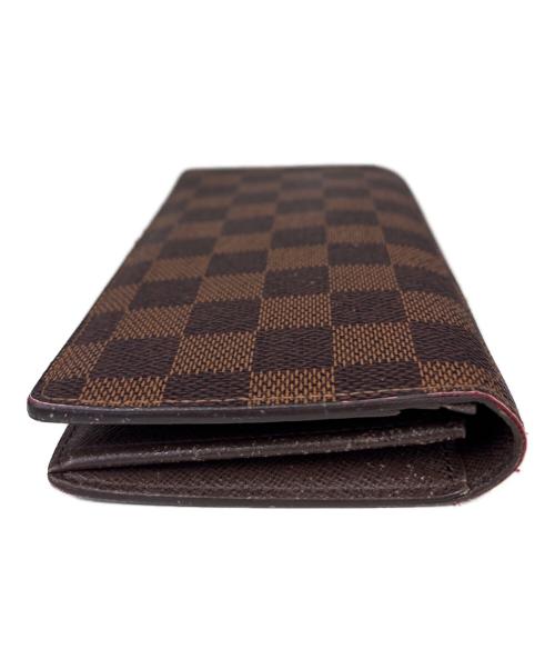 LOUIS VUITTON（ルイ ヴィトン）LOUIS VUITTON (ルイ ヴィトン) 長財布　ポルトフォイユ ブラザ ブラウンの古着・服飾アイテム