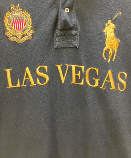 POLO RALPH LAUREN（ポロ・ラルフローレン）POLO RALPH LAUREN (ポロ・ラルフローレン) ポロシャツ ブラック×ゴールド サイズ:XLの古着・服飾アイテム