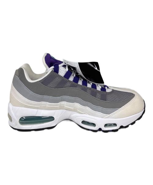 NIKE（ナイキ）NIKE (ナイキ) WMNS AIR MAX 95 BIG BUBBLE WHITE/COURT PURPLE-EMERALD GREEN ホワイト×グレー サイズ:28.5cmの古着・服飾アイテム