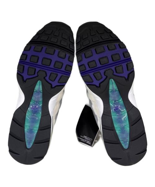 NIKE（ナイキ）NIKE (ナイキ) WMNS AIR MAX 95 BIG BUBBLE WHITE/COURT PURPLE-EMERALD GREEN ホワイト×グレー サイズ:28.5cmの古着・服飾アイテム