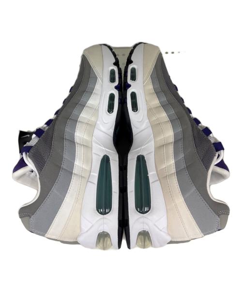NIKE（ナイキ）NIKE (ナイキ) WMNS AIR MAX 95 BIG BUBBLE WHITE/COURT PURPLE-EMERALD GREEN ホワイト×グレー サイズ:28.5cmの古着・服飾アイテム