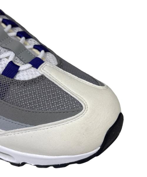 NIKE（ナイキ）NIKE (ナイキ) WMNS AIR MAX 95 BIG BUBBLE WHITE/COURT PURPLE-EMERALD GREEN ホワイト×グレー サイズ:28.5cmの古着・服飾アイテム