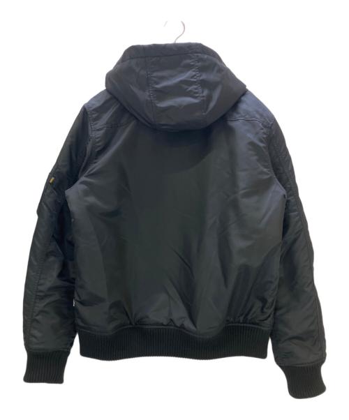 AVIREX（アヴィレックス）AVIREX (アヴィレックス) フーデッドリブジャケット ブラック サイズ:XLの古着・服飾アイテム