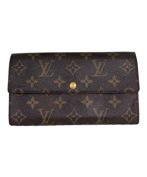 LOUIS VUITTON（ルイ ヴィトン）LOUIS VUITTON (ルイ ヴィトン) 長財布　ポシェット・ポルトモネ クレディ ブラウンの古着・服飾アイテム