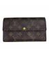 LOUIS VUITTON（ルイ ヴィトン）の古着「長財布　ポシェット・ポルトモネ クレディ」｜ブラウン