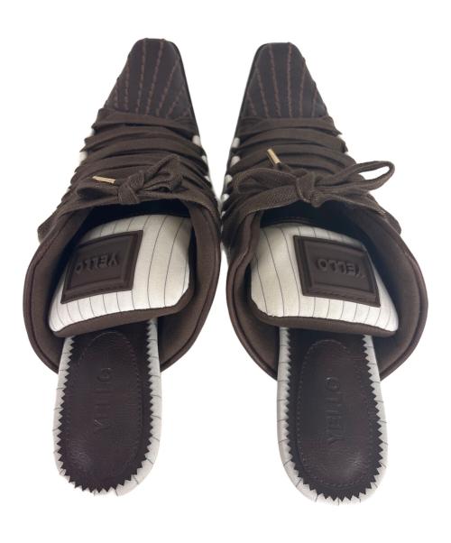 YELLO（イエロ）YELLO (イエロ) SNEAKER MULES ブラウン サイズ:Lの古着・服飾アイテム