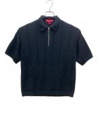 SUPREMEシュプリーム）の古着「ジップポロシャツ」｜ブラック
