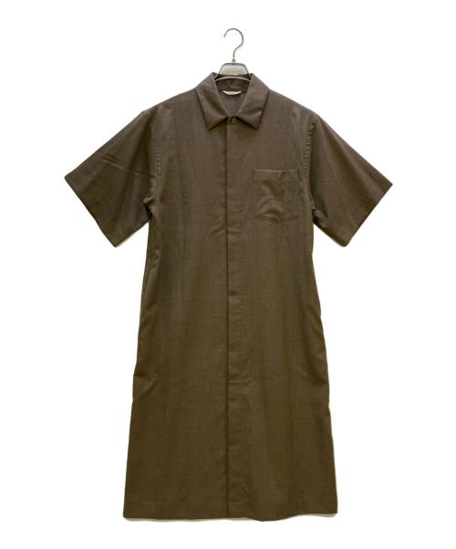 AURALEE（オーラリー）AURALEE (オーラリー) 半袖ワンピース 	トロピカルウールワンピース ブラウン サイズ:1の古着・服飾アイテム