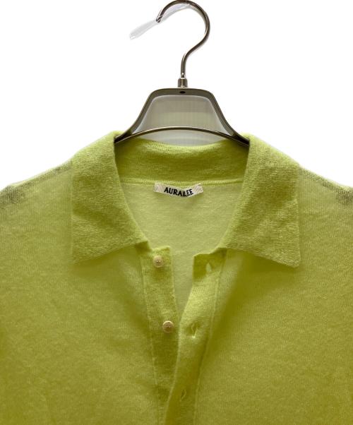 AURALEE（オーラリー）AURALEE (オーラリー) ポロシャツ KID MOHAIR SHEER KNIT POLO イエロー サイズ:4の古着・服飾アイテム