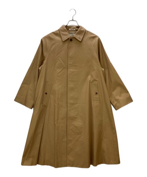 AURALEE（オーラリー）AURALEE (オーラリー) ステンカラーコート COTTON SILK GABARDINE LONG SOUTIEN COLLAR COAT ベージュ サイズ:3の古着・服飾アイテム