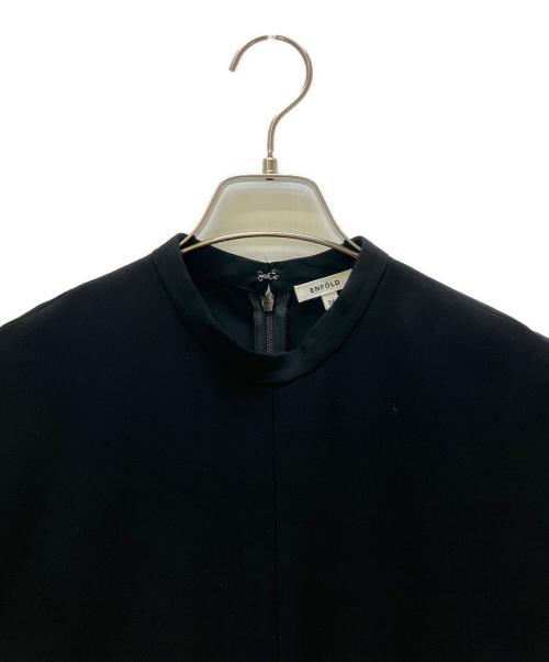 ENFOLD（エンフォルド）ENFOLD (エンフォルド) 長袖ワンピース WIDE-CUFF DRESS ブラック サイズ:36の古着・服飾アイテム