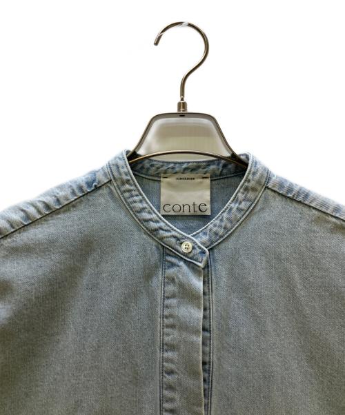 Conte（コンテ）conte (コンテ) デニム スキッパーシャツ 26SS インディゴ サイズ:記載なしの古着・服飾アイテム