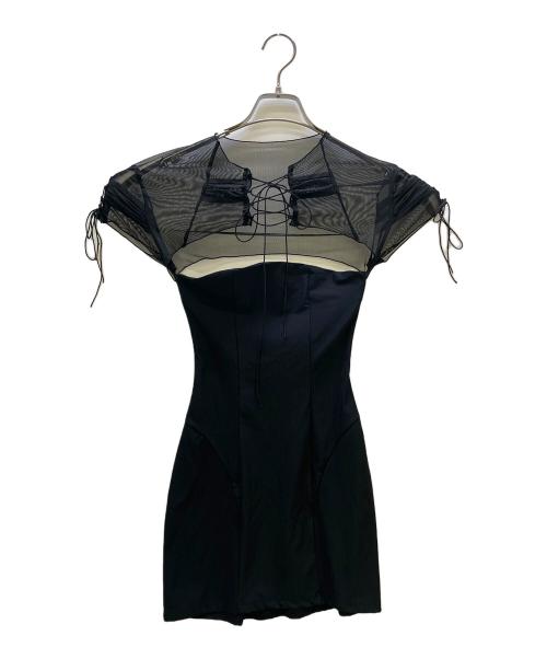 THEREDTHREAD（ザレッドスレッド）THEREDTHREAD (ザレッドスレッド) 半袖ワンピース ブラック サイズ:FREEの古着・服飾アイテム