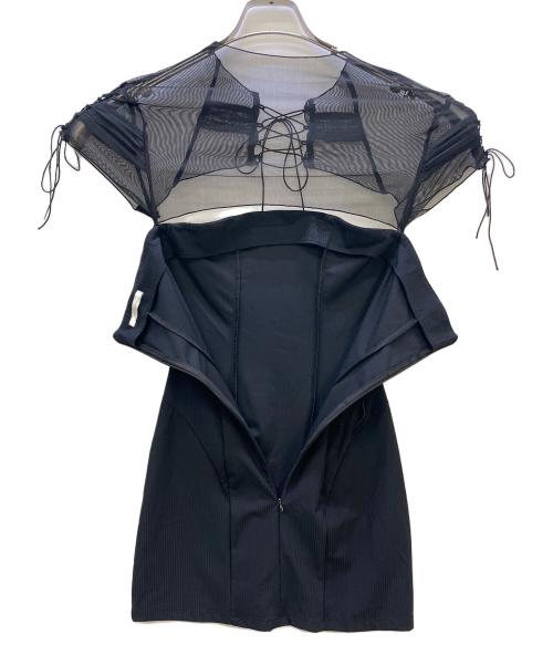 THEREDTHREAD（ザレッドスレッド）THEREDTHREAD (ザレッドスレッド) 半袖ワンピース ブラック サイズ:FREEの古着・服飾アイテム