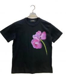 WILDSIDE YOHJI YAMAMOTO（ワイルドサイド ヨウジ ヤマモト）の古着「Purple Rose T-Shirt」｜ブラック