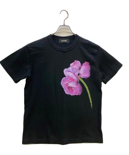 WILDSIDE YOHJI YAMAMOTO（ワイルドサイド ヨウジ ヤマモト）WILDSIDE YOHJI YAMAMOTO (ワイルドサイド ヨウジ ヤマモト) Purple Rose T-Shirt ブラック サイズ:SIZE2の古着・服飾アイテム
