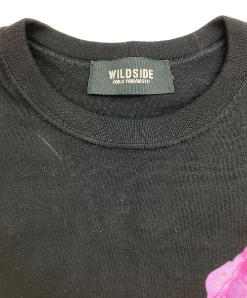 WILDSIDE YOHJI YAMAMOTO（ワイルドサイド ヨウジ ヤマモト）WILDSIDE YOHJI YAMAMOTO (ワイルドサイド ヨウジ ヤマモト) Purple Rose T-Shirt ブラック サイズ:SIZE2の古着・服飾アイテム