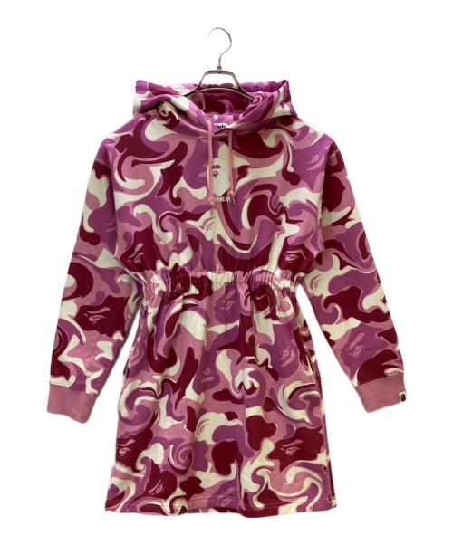 A BATHING APE（アベイシングエイプ）A BATHING APE (アベイシングエイプ) 長袖ワンピース ピンク サイズ:Sの古着・服飾アイテム
