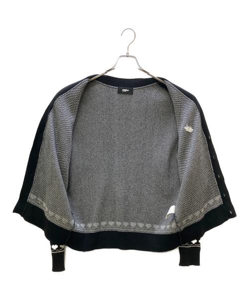 myne（マイン）myne (マイン) 厚手カーディガン ブラック サイズ:Mの古着・服飾アイテム