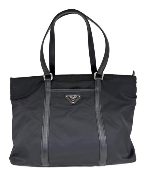 PRADA（プラダ）PRADA (プラダ) ナイロントートバッグ ブラックの古着・服飾アイテム