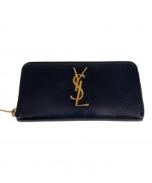 Saint Laurent Paris（サンローランパリ）の古着「ラウンドファスナー財布」｜ブラック