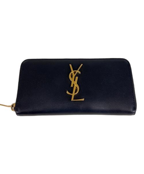 Saint Laurent Paris（サンローランパリ）Saint Laurent Paris (サンローランパリ) ラウンドファスナー財布 ブラックの古着・服飾アイテム