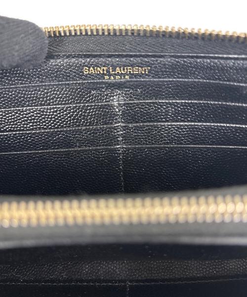 Saint Laurent Paris（サンローランパリ）Saint Laurent Paris (サンローランパリ) ラウンドファスナー財布 ブラックの古着・服飾アイテム