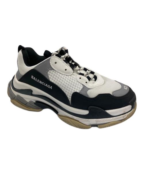 BALENCIAGA（バレンシアガ）BALENCIAGA (バレンシアガ) ローカットスニーカー ホワイト×ブラック サイズ:27.5の古着・服飾アイテム