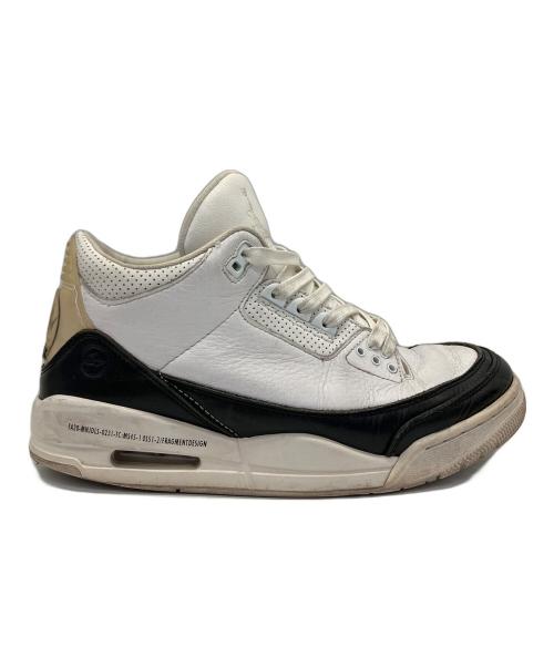 NIKE（ナイキ）NIKE (ナイキ) FRAGMENTS (フラグメント) ローカットスニーカー AIR JORDAN3 ホワイト サイズ:26.5の古着・服飾アイテム