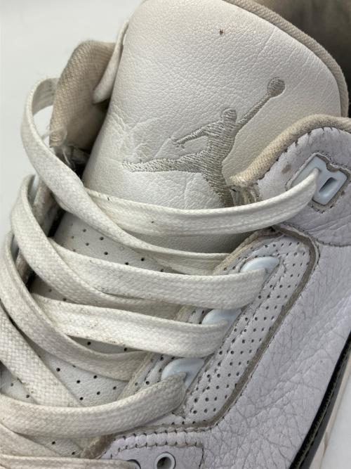 NIKE（ナイキ）NIKE (ナイキ) FRAGMENTS (フラグメント) ローカットスニーカー AIR JORDAN3 ホワイト サイズ:26.5の古着・服飾アイテム