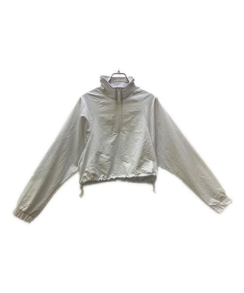 alo（アロ）alo (アロ) クロップド丈 1/4ジップ プルオーバー ホワイト サイズ:XSの古着・服飾アイテム