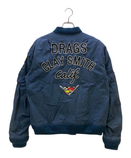 CLAY SMITH（クレイスミス）CLAY SMITH (クレイスミス) MA-1ジャケット ネイビー サイズ:XLの古着・服飾アイテム