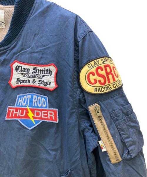 CLAY SMITH（クレイスミス）CLAY SMITH (クレイスミス) MA-1ジャケット ネイビー サイズ:XLの古着・服飾アイテム
