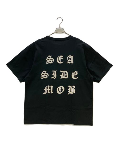 SEASIDE MOB（シーサイド・モブ）SEASIDE MOB (シーサイド・モブ) RHC Ron Herman (アールエイチシー ロンハーマン) 半袖カットソー 24SSバックロゴ ヘビーウェイト ポケット Tシャツ ブラック サイズ:XLの古着・服飾アイテム