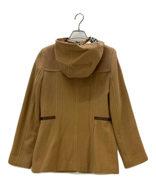 BURBERRY BLUE LABEL（バーバリー ブルー レーベル）BURBERRY BLUE LABEL (バーバリー ブルー レーベル) フーデッドコート 裏ノバチェック キャメル サイズ:38の古着・服飾アイテム