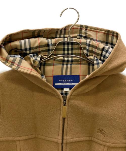 BURBERRY BLUE LABEL（バーバリー ブルー レーベル）BURBERRY BLUE LABEL (バーバリー ブルー レーベル) フーデッドコート 裏ノバチェック キャメル サイズ:38の古着・服飾アイテム